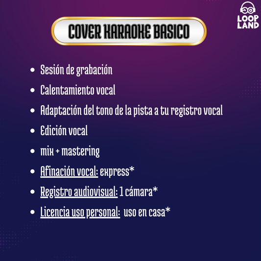 Cover formato karaoke básico